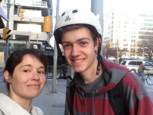 Casey with CBC's Annie Poulin