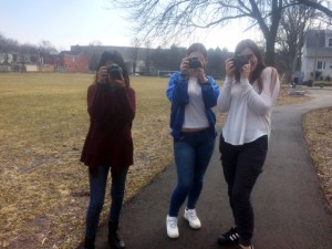 taking photos