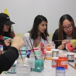 painting birdhouses