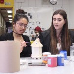 painting birdhouses