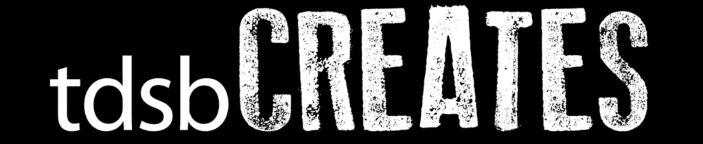 tdsbCREATES white text on black